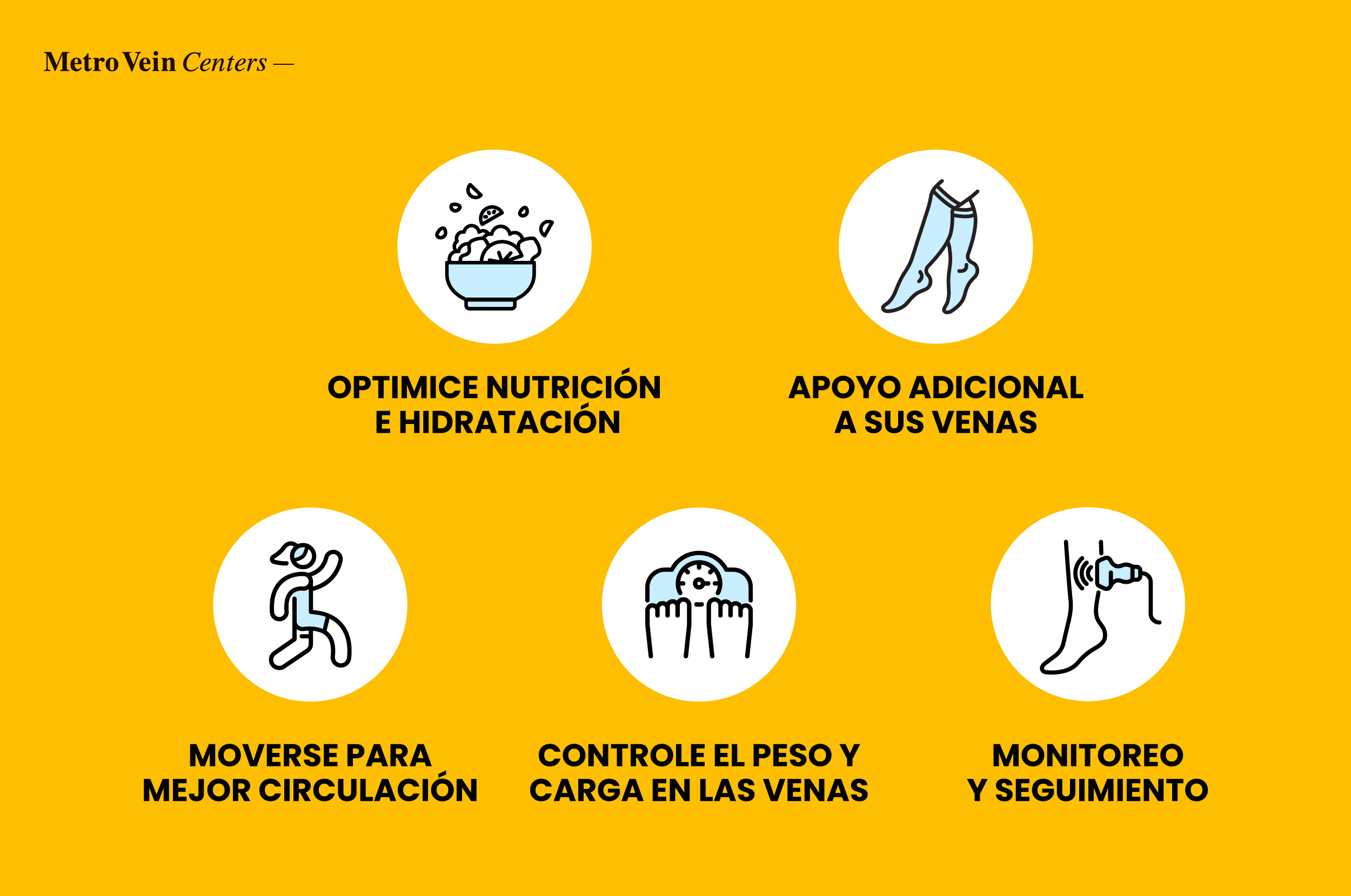 La salud venosa favorece la circulaci&oacute;n, la energ&iacute;a y la movilidad. Prevenga las v&aacute;rices, la insuficiencia venosa cr&oacute;nica (IVC), la hinchaz&oacute;n y la pesadez en las piernas con h&aacute;bitos simples de bienestar.